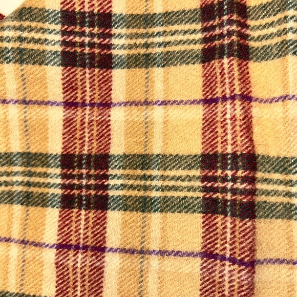 polo Ralph Lauren khaki red black nova check plaid wool scarf - Picture 7 of 7